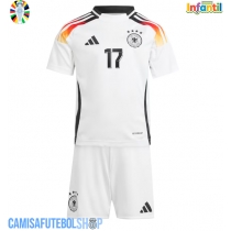 Camisa de time de futebol Alemanha Florian Wirtz #17 Replicas 1º Equipamento Infantil Europeu 2024 Manga Curta (+ Calças curtas)